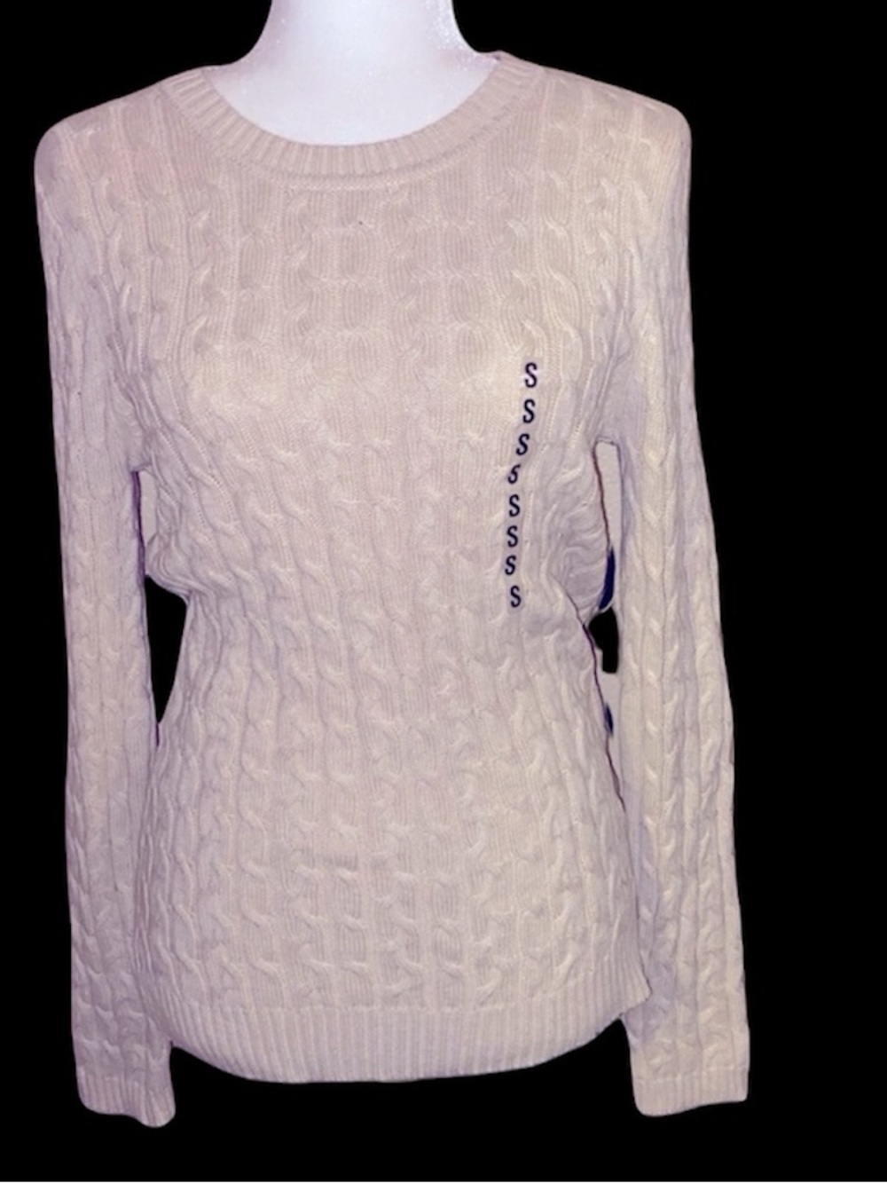 Croft & Barrow White 100% Cotton Sweater